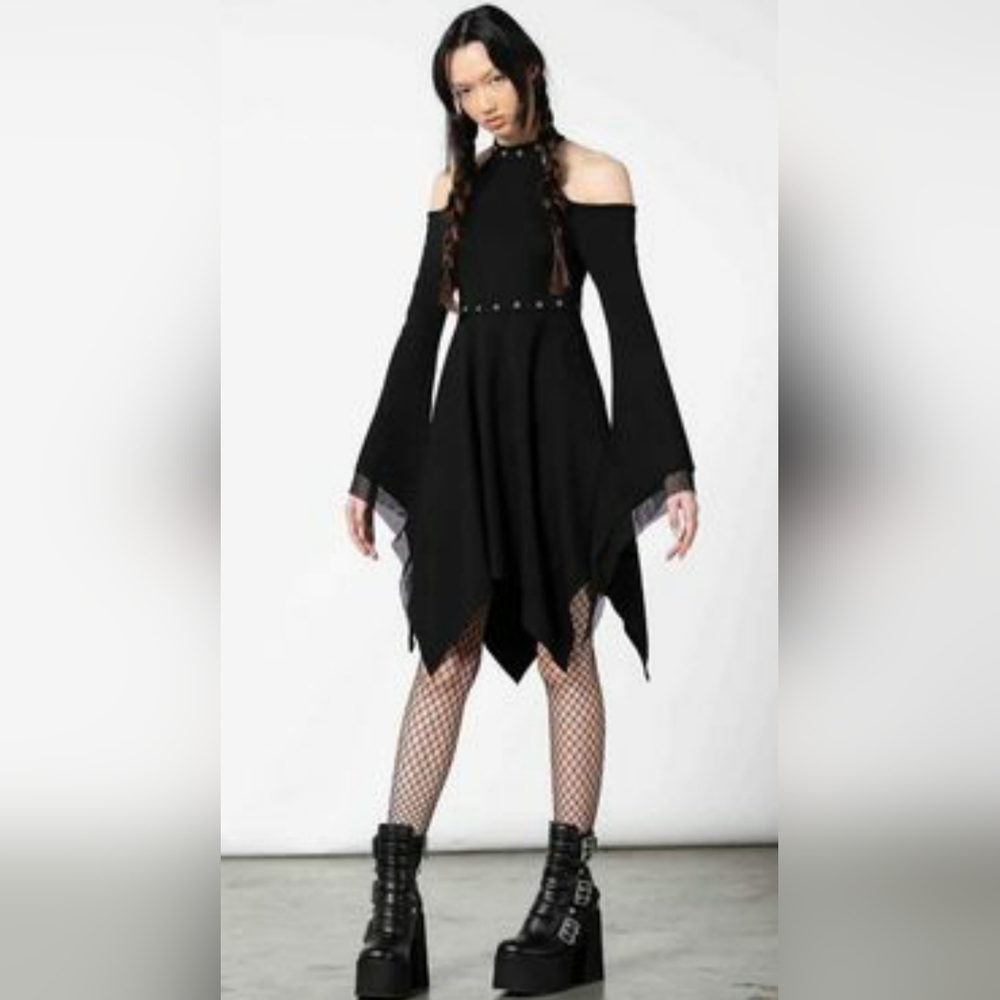 Crimira Cold Shoulder Dress Killstar